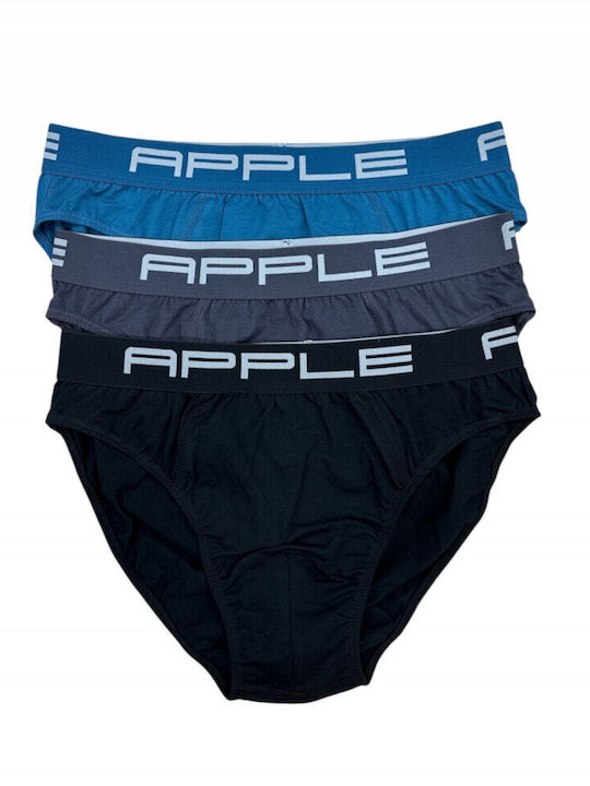 Apple Boxer Ανδρικά Σλιπ Πετρόλ με Σχέδια 3Pack