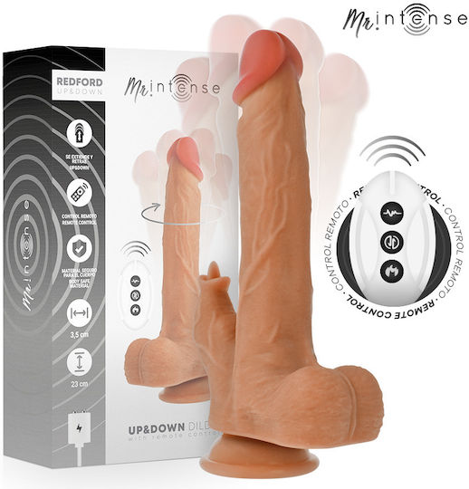 Intense Redford Up & Down Realistic Vibrator with Remote Control 23cm Flesh
