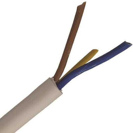 Кабел Nyм A05vv-r 3x6mm² Бял 100m/roll