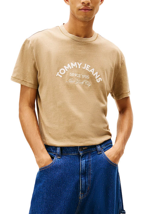 Tommy Hilfiger Arch T-shirt Ecru-brown Tommy Hilfiger Arch T-shirt Ecru-brown
