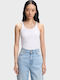 Women's Blouse Cotton Sleeveless White