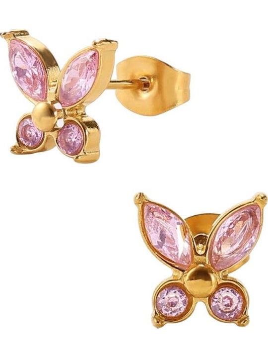 Callajewels Kids Earrings Studs Butterflies from Steel