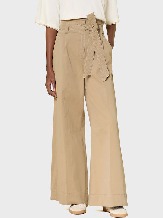 Boss Damen Stoff Hose Dark Beige