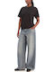 Women's Jean Trousers Medium Aged Denim