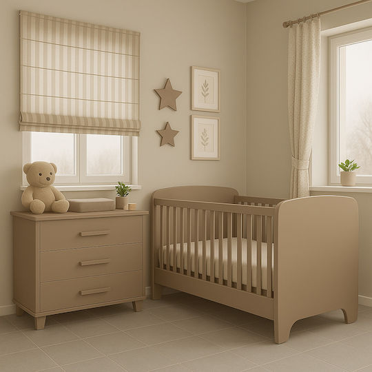 Asterias Bebe Κούνια Evelina Καφέ