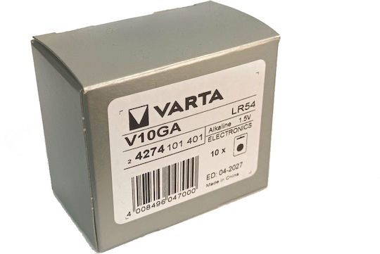 Varta V10ga Alkaline Watch Batteries LR54 / CR1130 / LR1130 1.5V 10pcs