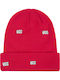 Scatter Graphic Logo Beanie Beanie Knitted in Fuchsia color