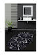 UnicUtil Antiderapant Covoraș de Baie Oval 359CHL4359 Negru 80x120buc