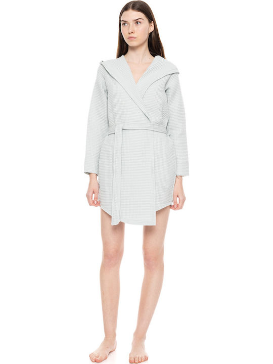 Pink Label Winter Women's Robe Aqua