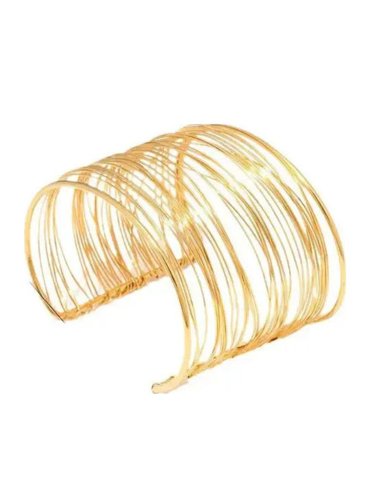 Damen Armband Handschellen mit Design Mutti aus Stahl Vergoldet