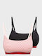 Hugo Two-pack Stretch-cotton Bralettes Twin Bralette Design Pink Εσώρουχα Female Ρόζ 50545712-695