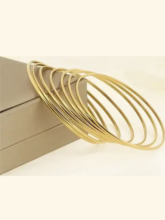 Damentasche Armbänder mit Plan Mutti aus Stahl Vergoldet 6.5cm