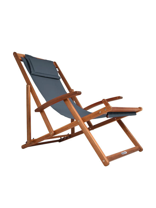 Liegestühle Holz mit Gray Stoff 94x60x94cm