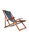 Liegestühle Holz mit Gray Stoff 94x60x94cm