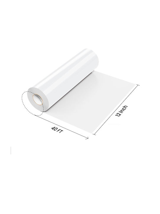 Durable Self-adhesive Decorative Vinyl White 100x30 Cm