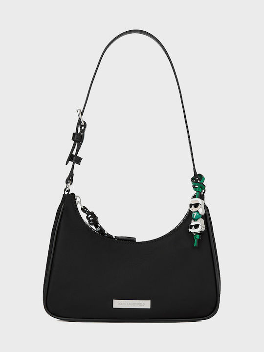 Ikon Damen Schultertasche aus Kunstleder Schwarz