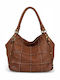Leder Damenhandtasche Schulter / Handtasche Tabac Braun