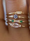 Set Damen Ringe mit Zirkonia