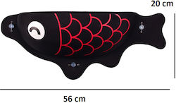 Katzenbett Fensterhalter Fensterhängematte Fisch Schwarz 56x18x20 cm Saugnapf