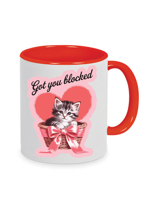 Sabrina Carpenter No15 Tasse 330ml Keramik Weiße Rote Got You Blocked