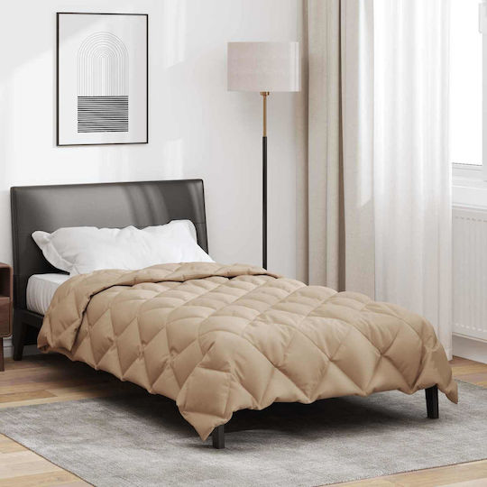 vidaXL Παπλωματοθήκη Μονή 135x200 Taupe