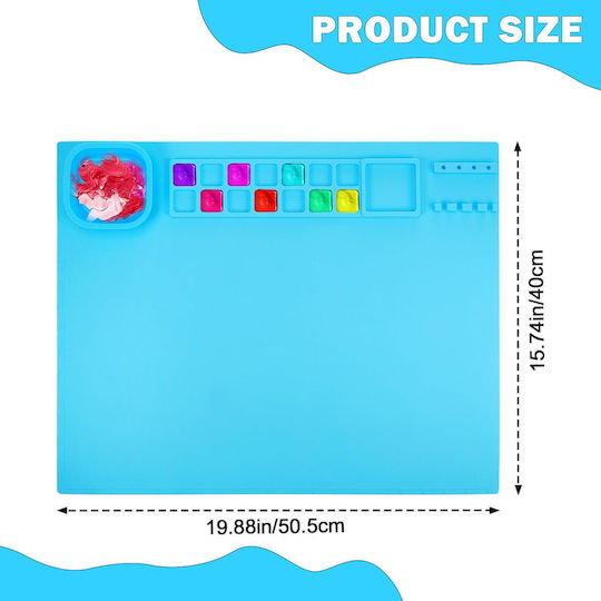 Painting Mat Brush Holder Paint Palette Brush Washing Bowl