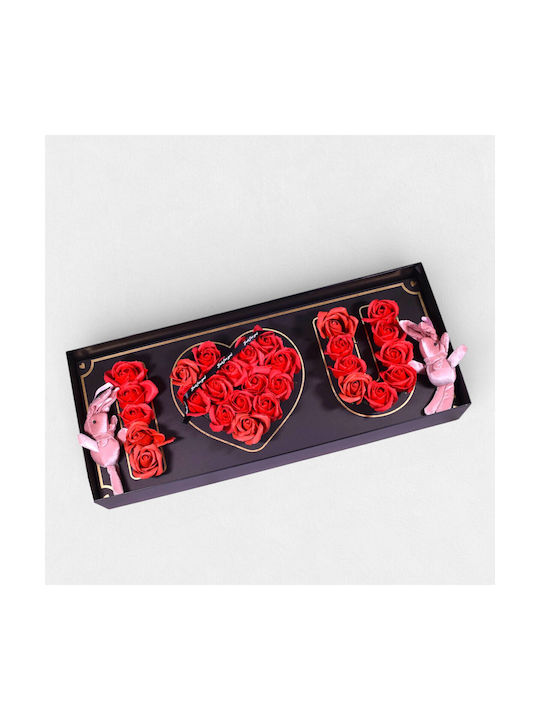 Ρομαντικό Κουτί Δώρου “i Love You” Τριαντάφυλλα 61 × 26 Cm