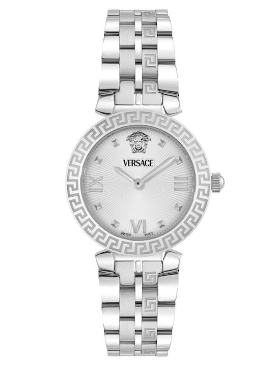 Versace Daphnis Lady Womens Watch 32mm Battery with Silver Stainless Steel Bracelet