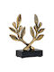Decorative Object Leaves 965-225-011 18x6x18cm Gold Metallic
