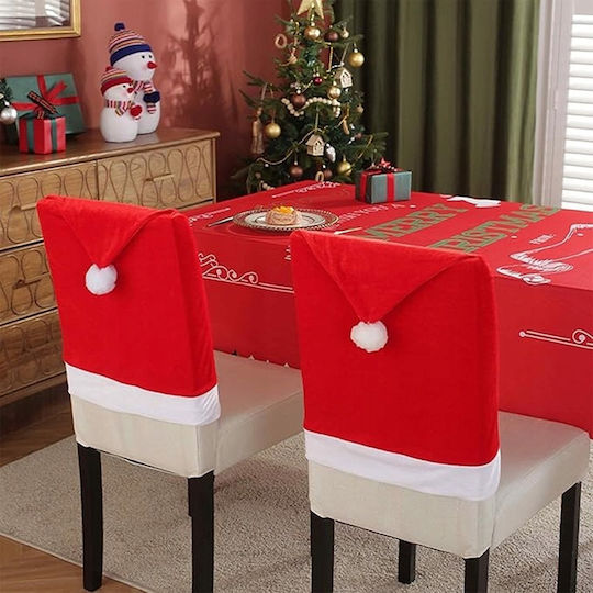 Stuhlbezug mit Weihnachtsmann 4 Stück Stuhlbezug mit Weihnachtsmann 4 Stück