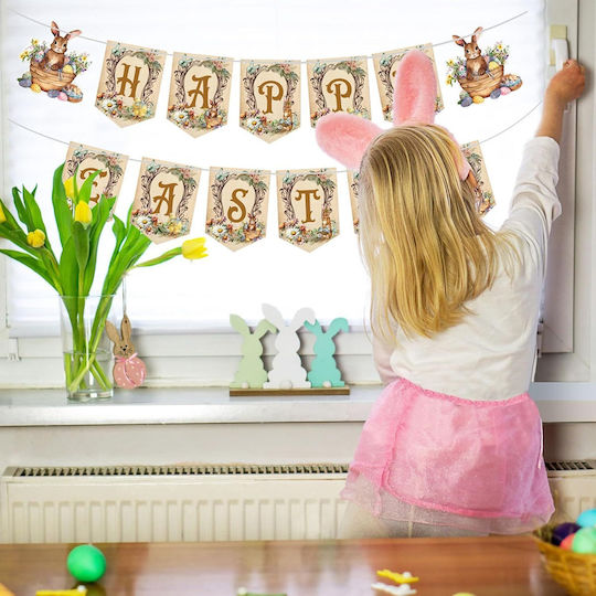 Easter Set Easter Decorations Bunnies Banner Spirals