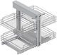 Μηχανισμος Κουζινας Finetto Magic Corner Full Extension Me Φρενο Πορτα 45cm Χρωμιο
