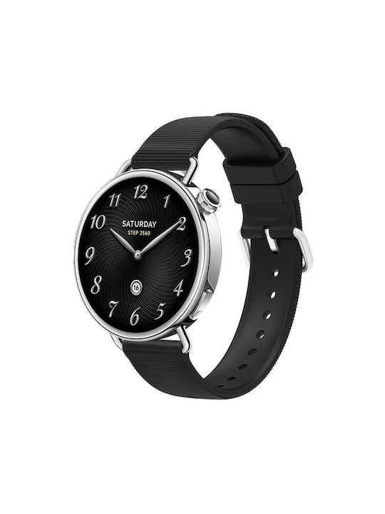 Μονόχρωμο Λουράκι Ρολογιού Σιλικόνη Υφή Xiaomi Watch S4 41mm Μαύρο