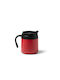 Vake Becher Metallisch mit Deckel Rot 350ml