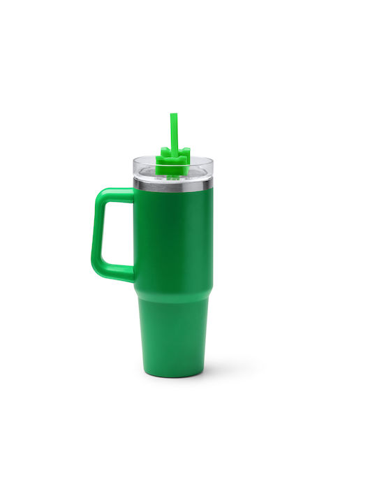 Kranston Κούπα Μεταλλική με Καπάκι Πράσινη 870ml