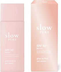 Serum Spf50+ Pa++++ Protecție Solară Glow Up Fluid Sun Serum Slowpure 50 Ml