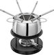 Kuhn Rikon Vas Pentru Fondue Cu Lumină De Ceai Din Oțel Inoxidabil Gri 15x15cm
