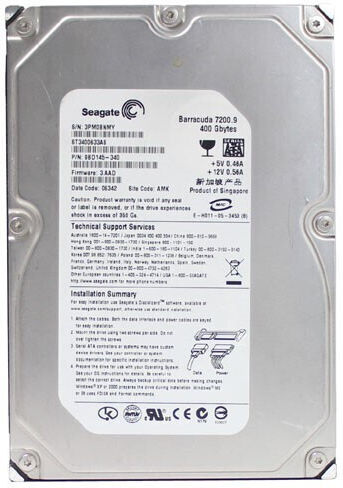 Seagate Barracuda 400GB HDD Σκληρός Δίσκος 3.5" SATA III 7200rpm με 16MB Cache για Desktop ST3400633AS