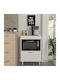 Bodenstehender Schrank Weiß 60x35.5x86.3cm