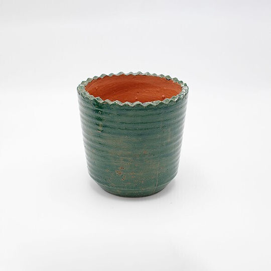 Planter Ceramic Green 11x11x10.5cm.