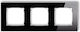 Icon Universal Frame Triple Square Glass Effect Frame Black Bottom Black 12-12-irsk-3