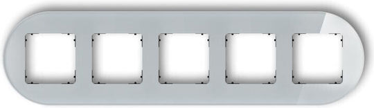 Icon Universal Round Frame Glass Effect Frame Grey Bottom Black 15-12-irso-5