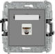 Priză De Rețea Pc Mini Simplă 1xrj45 Cat 5e 8-Pini Gri Mat 27mgk-1