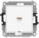 Icon Single Computer Socket Mechanism 1xrj45 Cat 5e 8-pin Without Descriptive Field White Igkbo-1