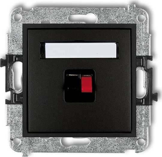 Karlik Mini Slot Difuzor Prize Și Mufe Audio-Video Negru Mat 12mgg-1