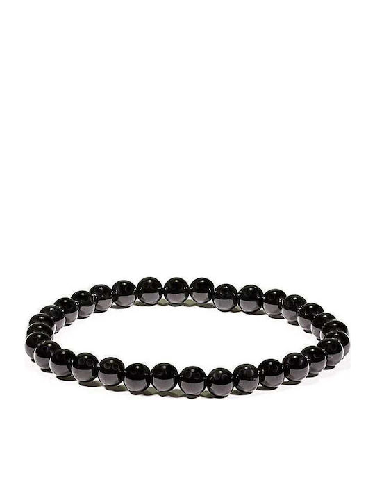 Bραχιόλι Μαύρη Τουρμαλίνη Mala Black Tourmaline Natural Stones 0,6cm