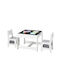 Kids Table and Chairs Set for Painting made of Wood White Vevor