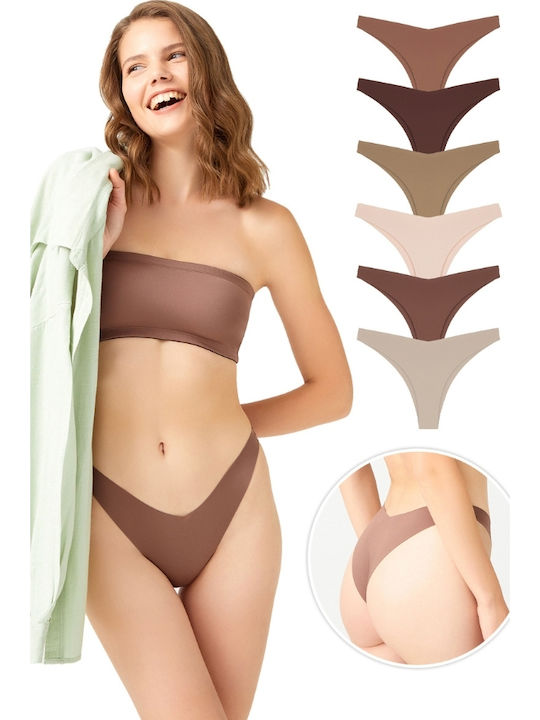 Peggy Γυναικεία Brazil MultiPack χωρίς Ραφές Πολύχρωμο