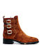 Wildleder Stiefeletten Damen Braun