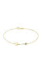Senzio Belibasakis Kids Bracelet from Gold 9K with Heart, Stones & Evil Eye